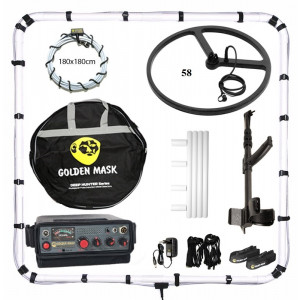 Глубинный импульсный металлоискатель Golden Mask Deep Hunter PRO7se (комплект PRO с рамкой 180х180 см, катушкой 58 см и штангой)