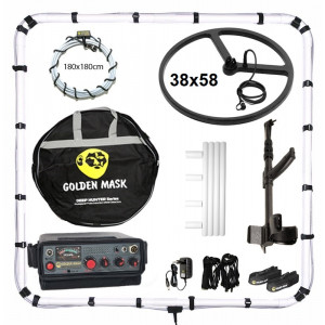 Глубинный импульсный металлоискатель Golden Mask Deep Hunter PRO7se (комплект PRO с рамкой 180х180 см, катушкой 38х58 см и штангой)